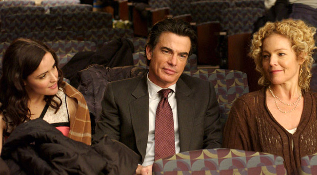 Left to right: Rose Byrne, Peter Gallagher and Amy Irving in Adam