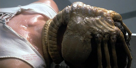 The facehugger creature in Alien reminds us of Bane's mask