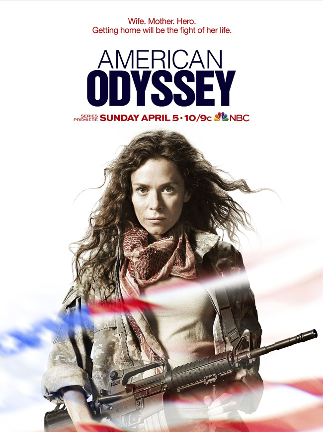 The movie poster for American Odyssey starring Anna Friel and Peter Facinelli