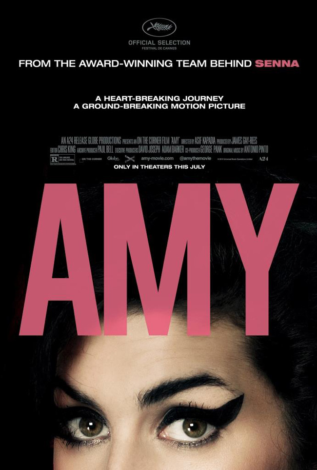 The movie poster for Amy on Amy Winehouse