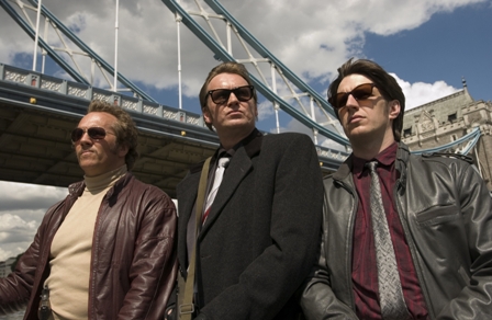 Dean Andrews, Philip Glenister, and Marshall Lancaster in Ashes to Ashes.