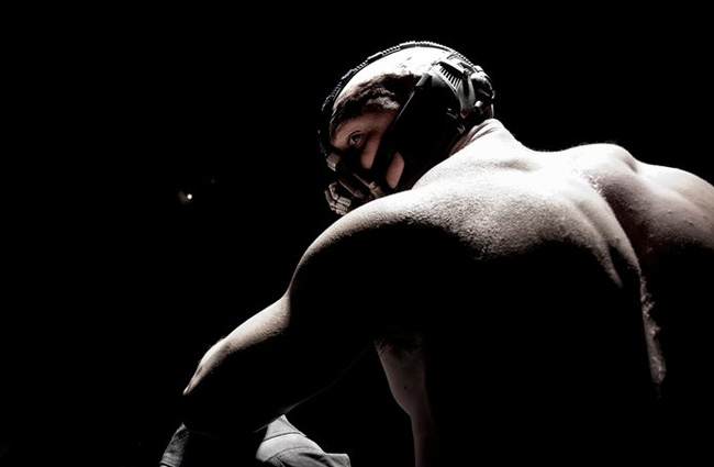 The first official look at Tom Hardy as Bane in The Dark Knight Rises