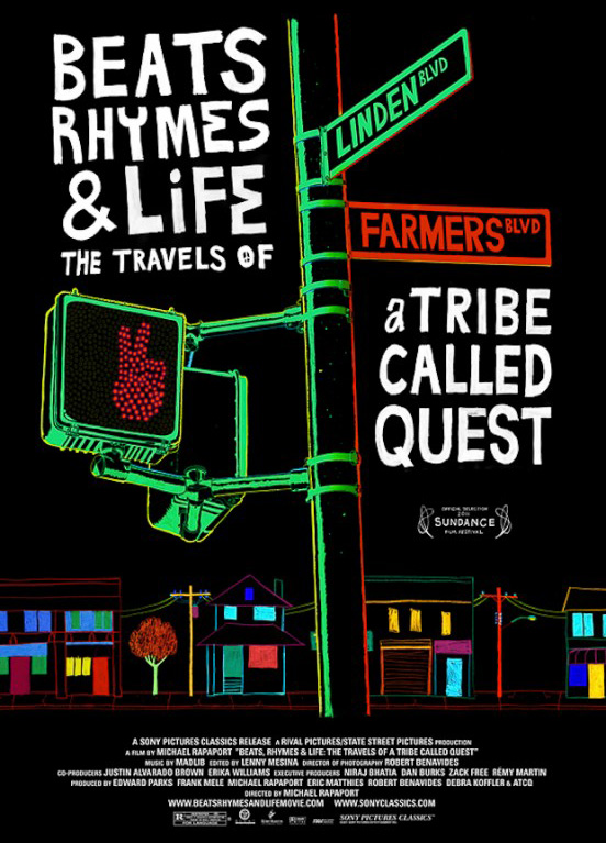 The movie poster for Beats Rhymes and Life: The Travels of a Tribe Called Quest