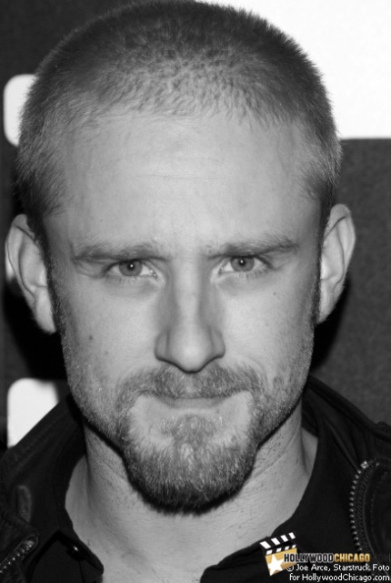 Ben Foster on the red carpet for the Chicago International Film Festival premiere of The Messenger.