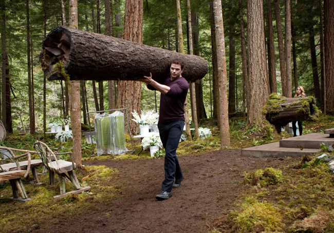 Kellan Lutz (center) and Nikki Reed in The Twilight Saga: Breaking Dawn -- Part 1