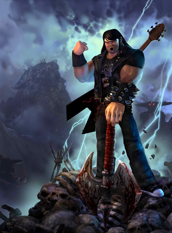 A screen capture from EA's Brutal Legend with Jack Black for PlayStation 3 and Xbox 360