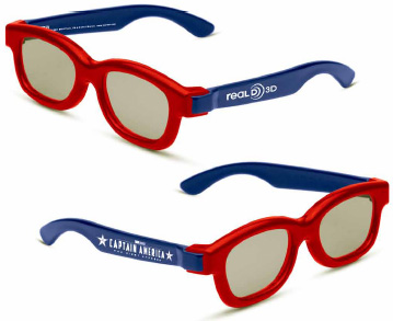 Win a collector's custom Captain America: The First Avenger RealD 3D movie glasses