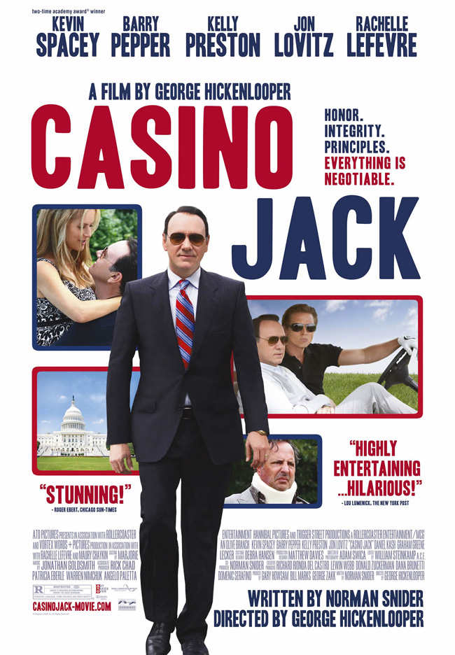 The movie poster for Casino Jack with Kevin Spacey