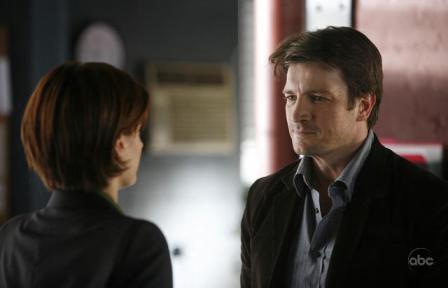 Stana Katic and Nathan Fillion in Castle.