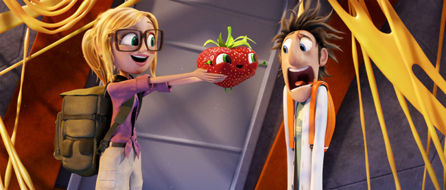 Anna Faris and Bill Hader in Cloudy with a Chance of Meatballs 2