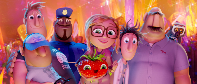 The cast of Cloudy with a Chance of Meatballs 2