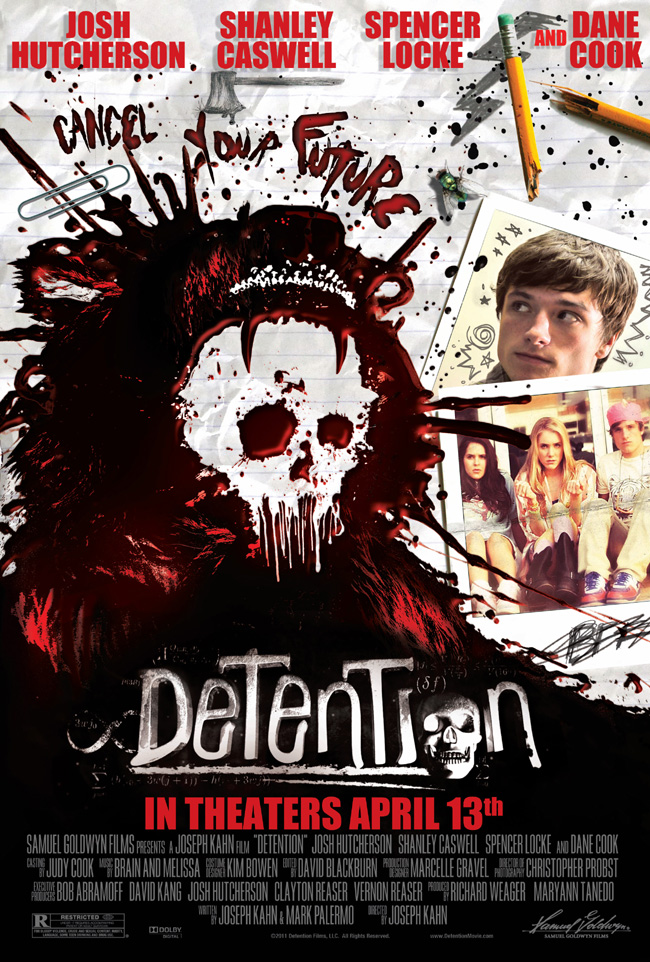 The movie poster for Detention with Josh Hutcherson and Dane Cook