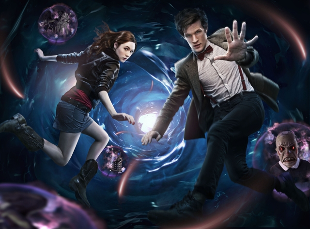 Doctor Who: Karen Gillan and Matt Smith.