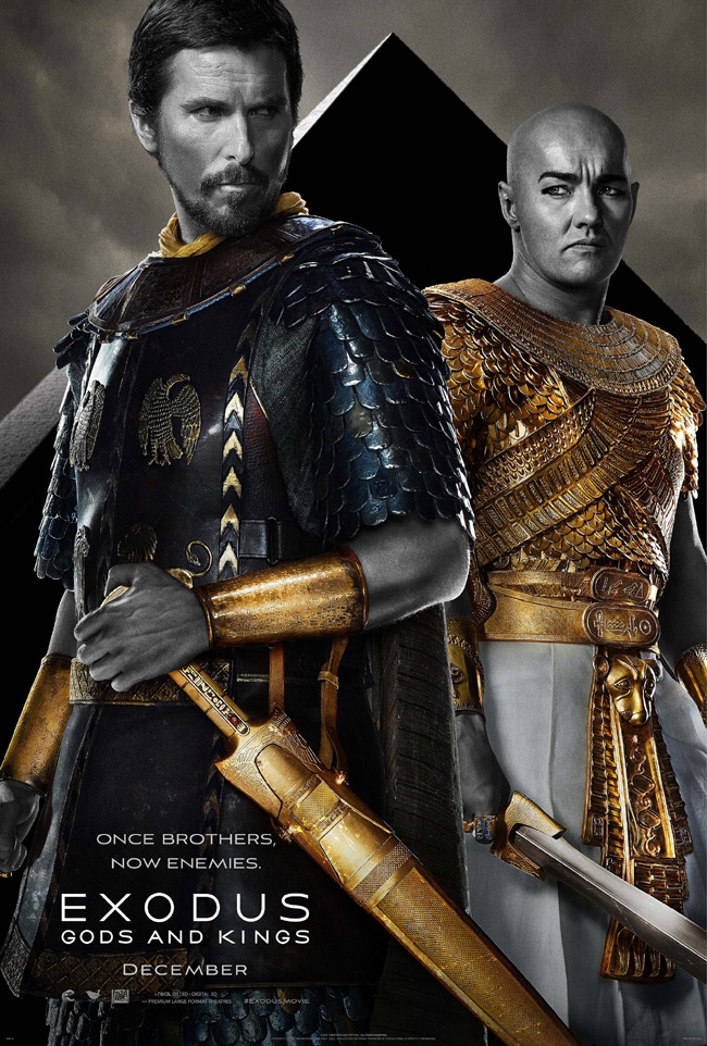 The movie poster for Exodus: Gods and Kings starring Christian Bale