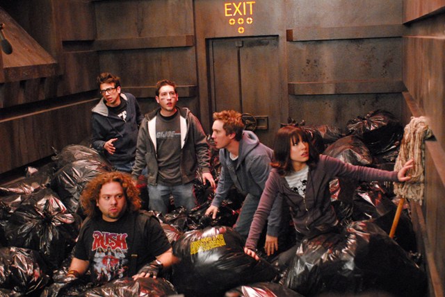 Jay Baruchel (Windows), Dan Fogler (Hutch), Chris Marquette (Linus), Sam Huntington (Eric) and Kristen Bell (Zoe) star in Kyle Newman's Fanboys.