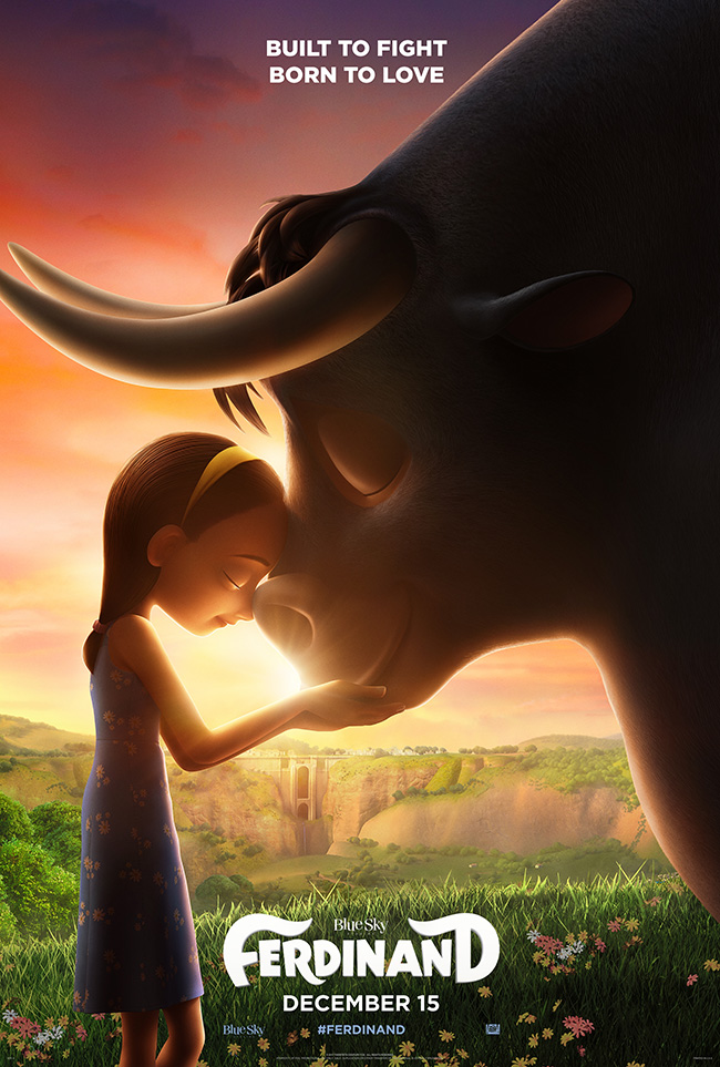 The movie poster for Ferdinand starring John Cena and Kate McKinnon