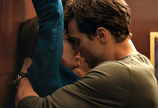 Jamie Dornan and Dakota Johnson in Fifty Shades of Grey