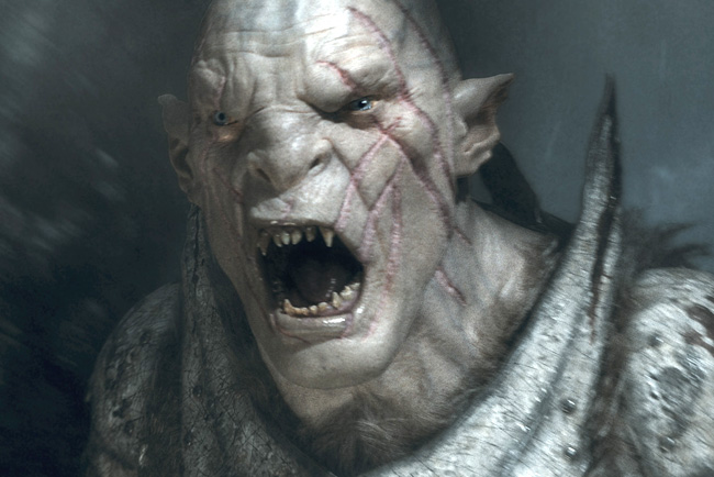 Manu Bennett as Orc Azog in The Hobbit: The Battle of the Five Armies