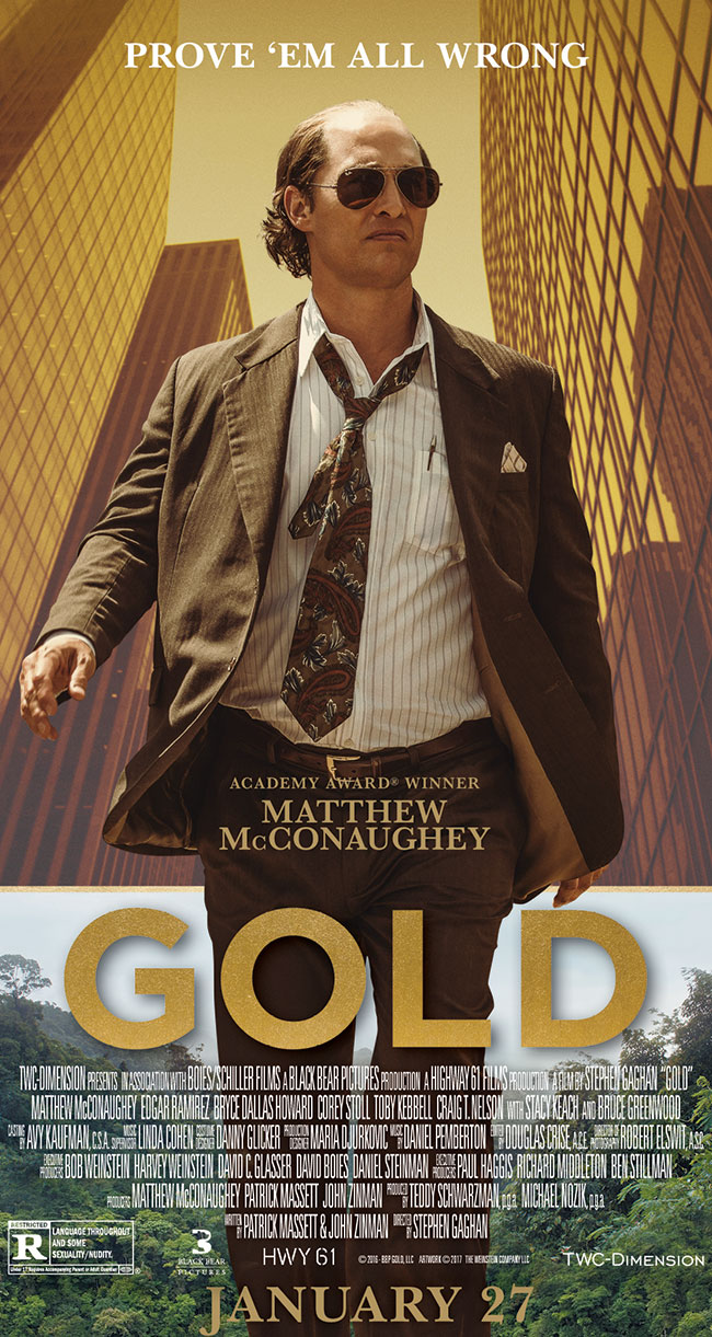 The movie poster for Gold starring Matthew McConaughey