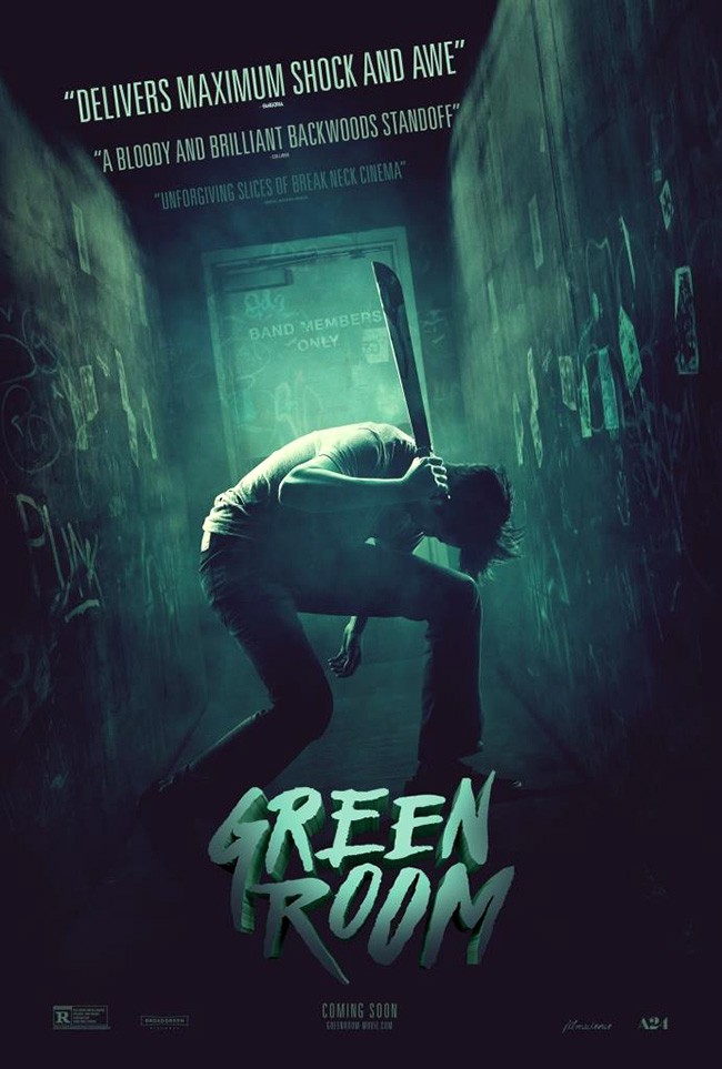 The movie poster for Green Room starring Patrick Stewart