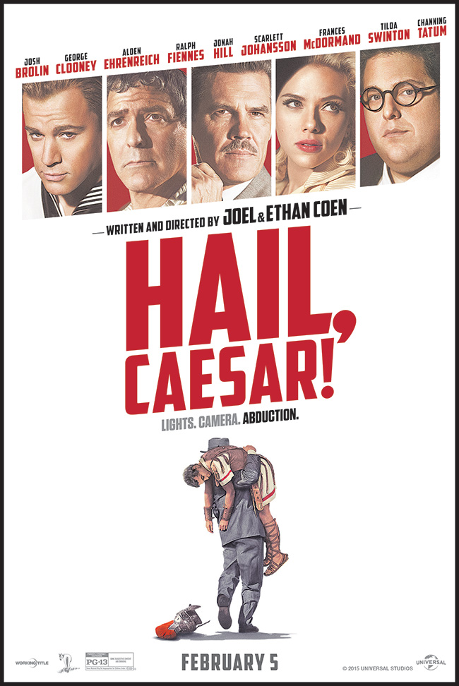 The movie poster for Hail, Caesar! from Joel and Ethan Coen
