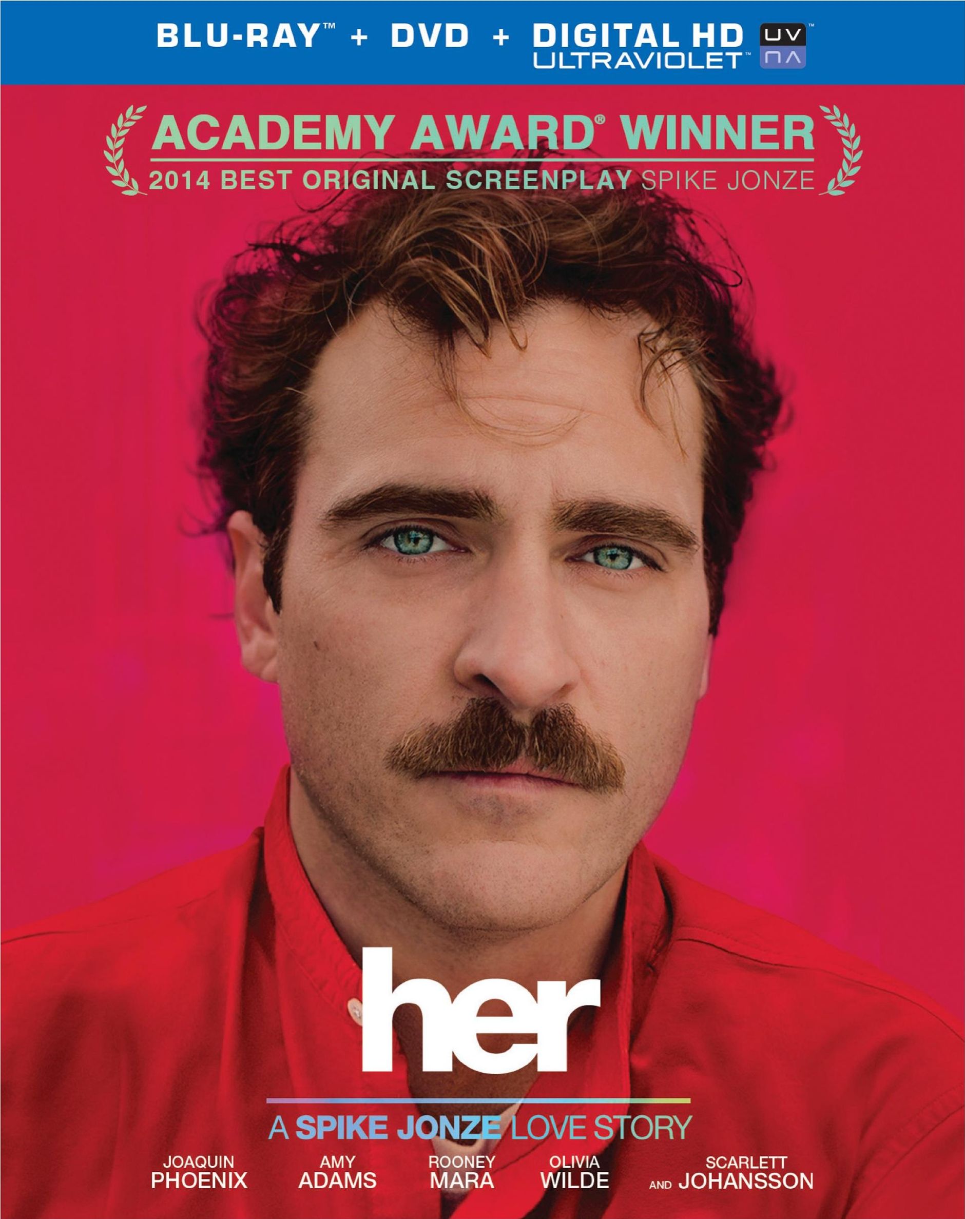 Her was released on Blu-ray and DVD on May 13, 2014