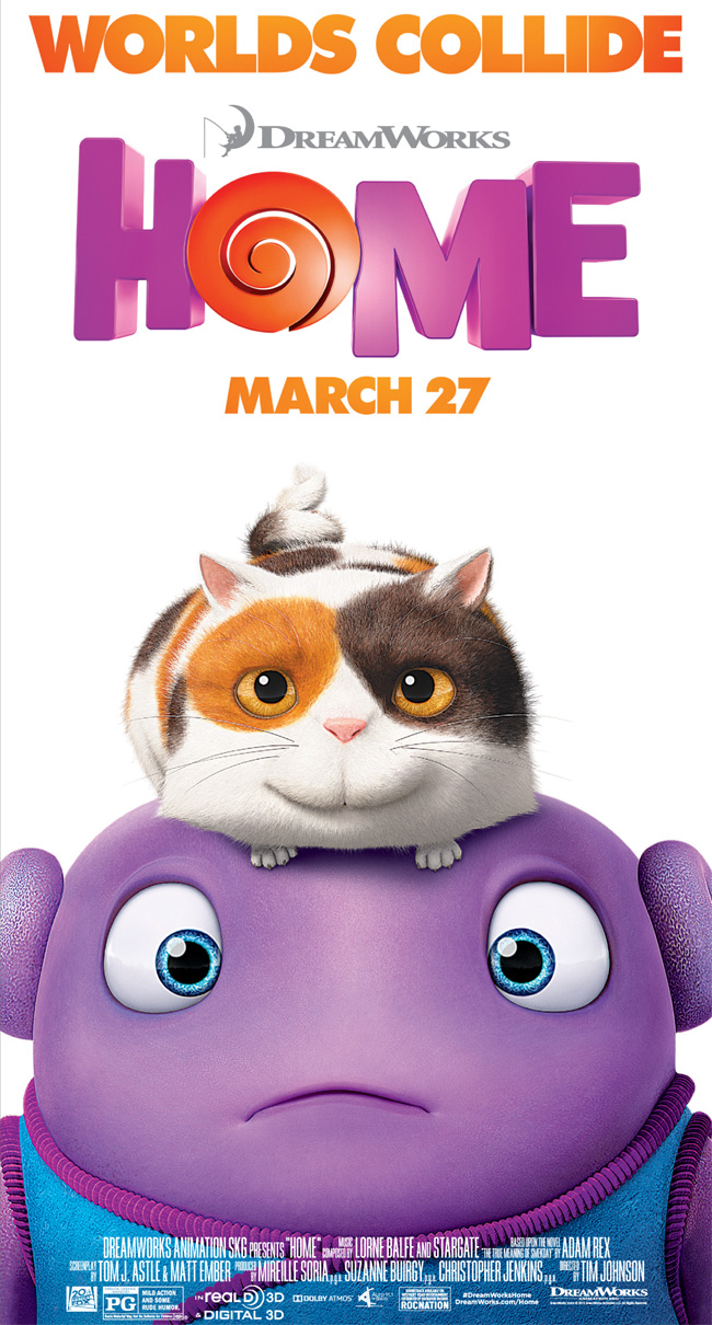 The movie poster for Home starring Jim Parsons and Rihanna