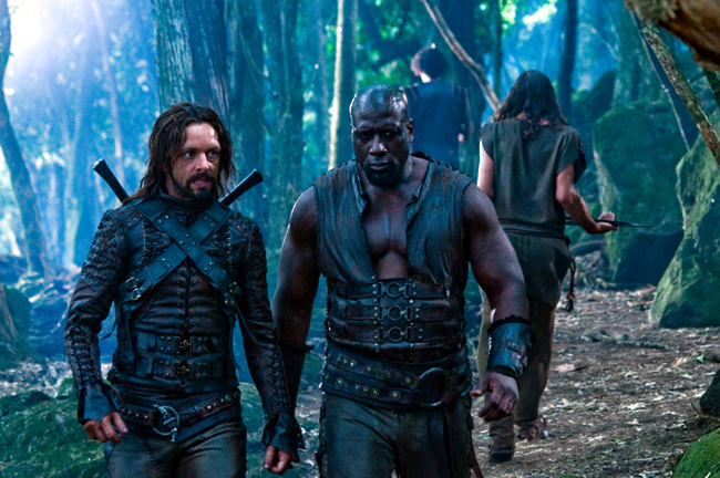 Michael Sheen (left) and Kevin Grevioux star in Underworld: Rise of the Lycans