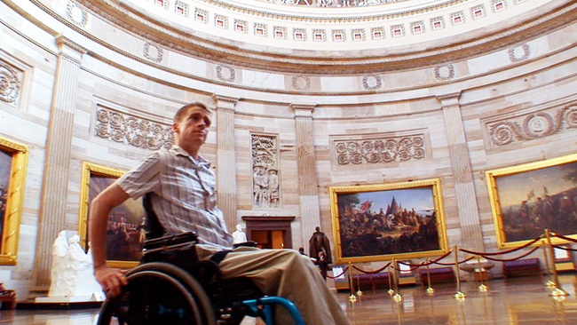 Tomas Young in the capitol building in Washington, D.C. for Body of War