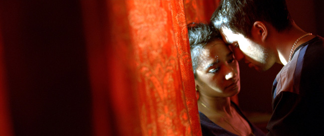 Tannishtha Chatterjee (left) as Nazneen and Christopher Simpson (right) as Karim in Brick Lane