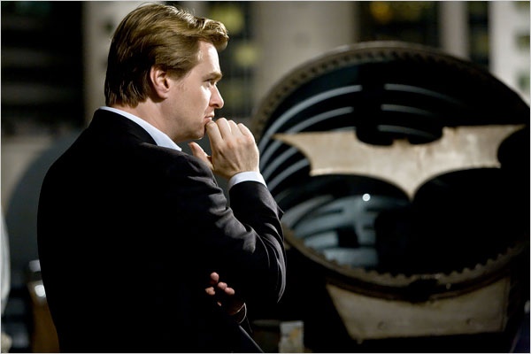 Director Chris Nolan on the set of The Dark Knight