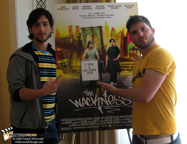 Actor Josh Peck (left) and director Jonathan Levine for The Wackness in Chicago on June 19, 2008