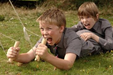 Will Poulter (left) and Bill Milner in Son of Rambow