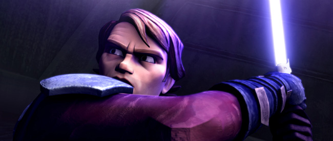 Jedi Anakin Skywalker (Matt Lanter) prepares for battle in Star Wars: The Clone Wars