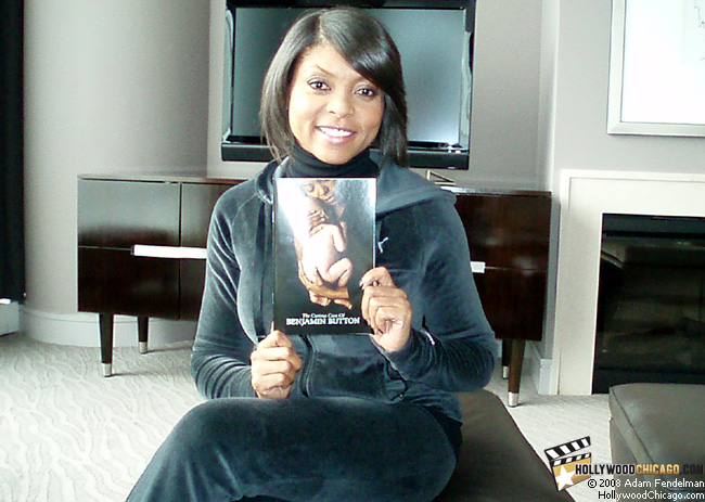 The Curious Case of Benjamin Button star Taraji P. Henson in Chicago on Dec. 5, 2008