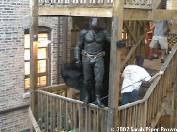 The Batsuit on set in The Dark Knight