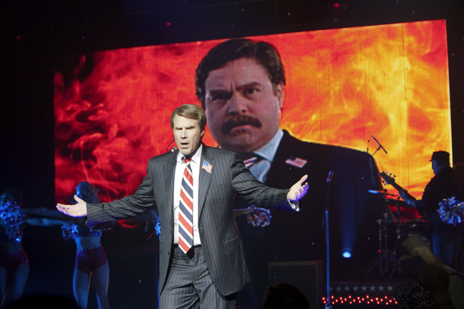 Will Farrell as Cam Brady and Zach Galifianakis as Marty Huggins in The Campaign