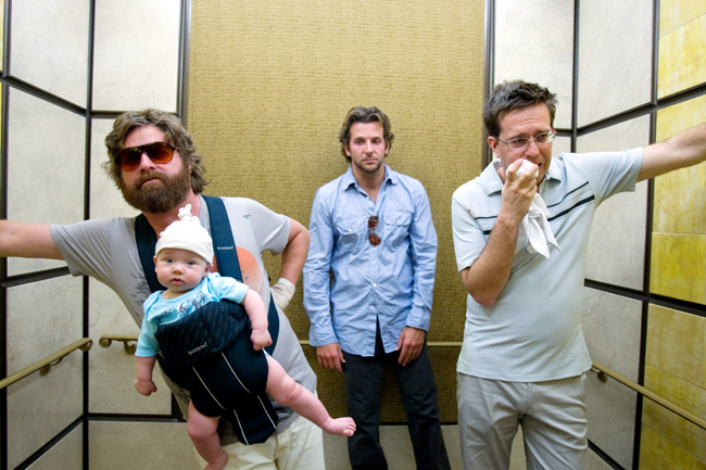 zach galifianakis hangover baby. Left to right: Zach