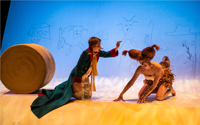 Amelia Hefferon and Kasey Foster in the Lookingglass Theatre's The Little Prince