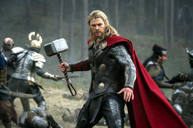 Chris Hemsworth as Thor in Thor: The Dark World