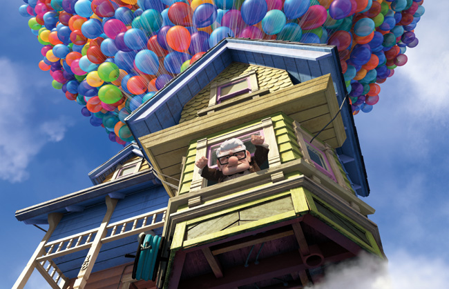 Carl Fredricksen in Up is voiced by Edward Asner