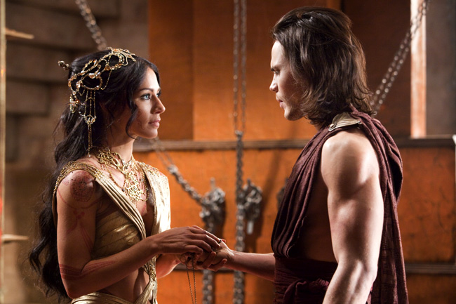 Lynn Collins and Taylor Kitsch in John Carter