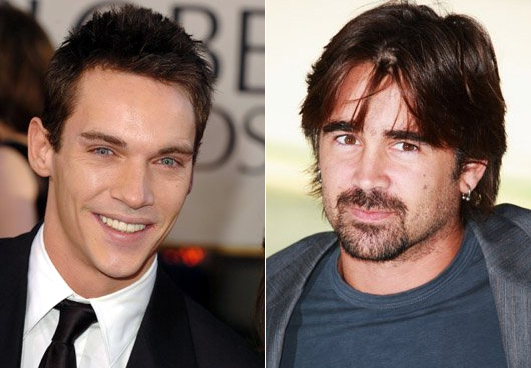 Jonathan Rhys Meyers on left and Colin Farrell
