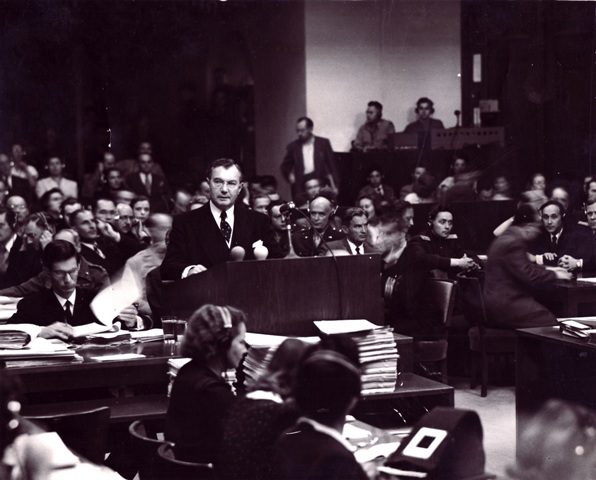 Supreme Court Justice Robert H. Jackson is featured in Stuart Schulberg’s 1948 documentary, Nuremberg: Its Lesson for Today.