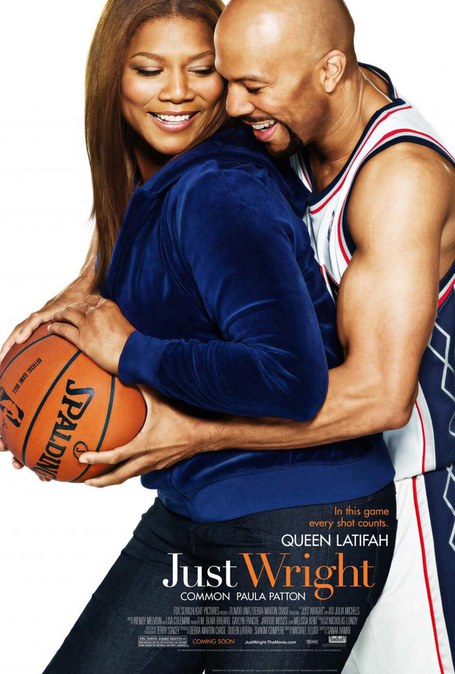 The movie poster for Just Wright with Queen Latifah and Common