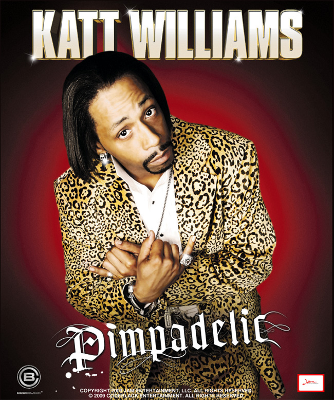 The DVD cover for Katt Williams: Pimpadelic featuring comic sensation Katt Williams