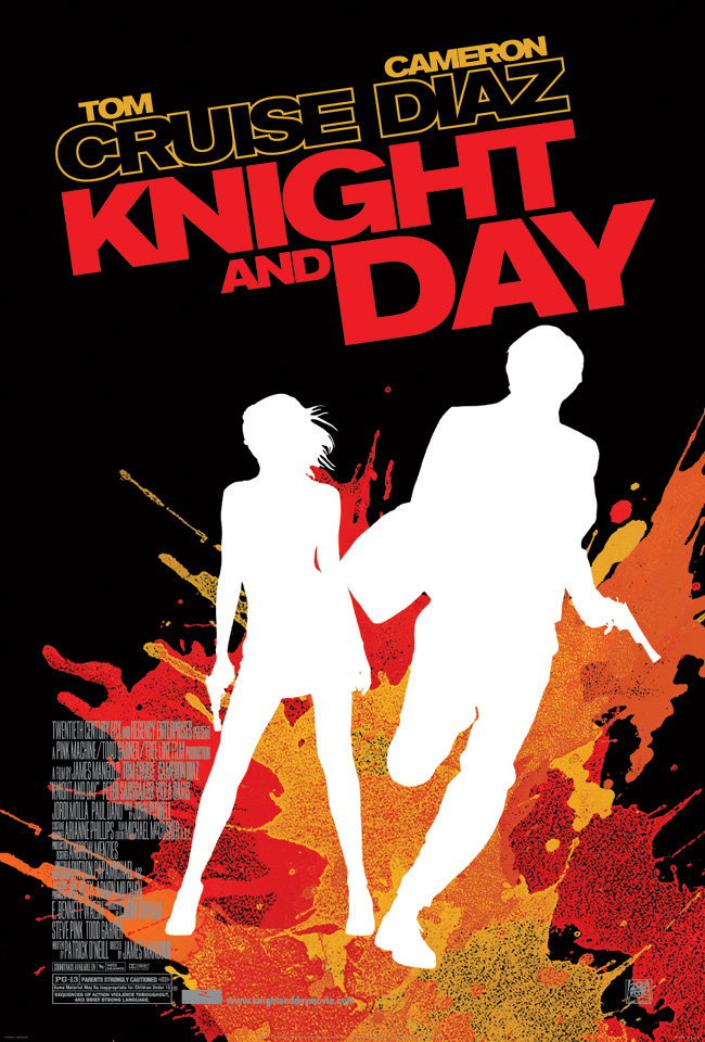 The movie poster for Knight and Day with Tom Cruise and Cameron Diaz