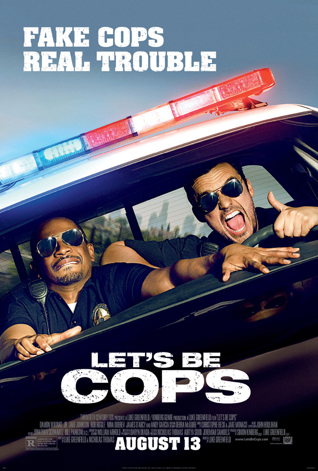 The movie poster for Let's Be Cops starring Damon Wayans Jr. and Jake Johnson