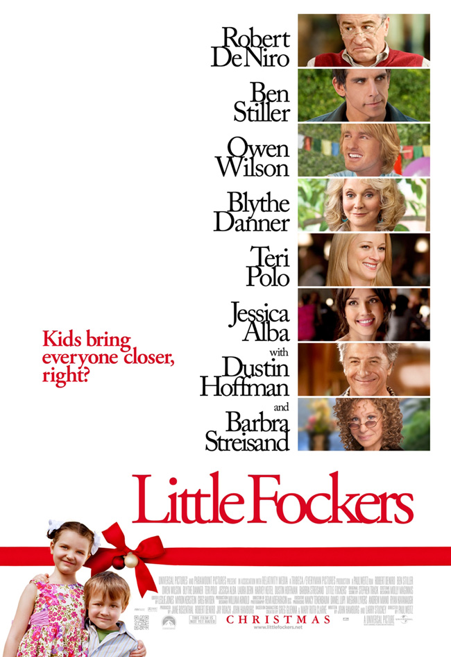 The movie poster for Little Fockers with Robert De Niro and Ben Stiller