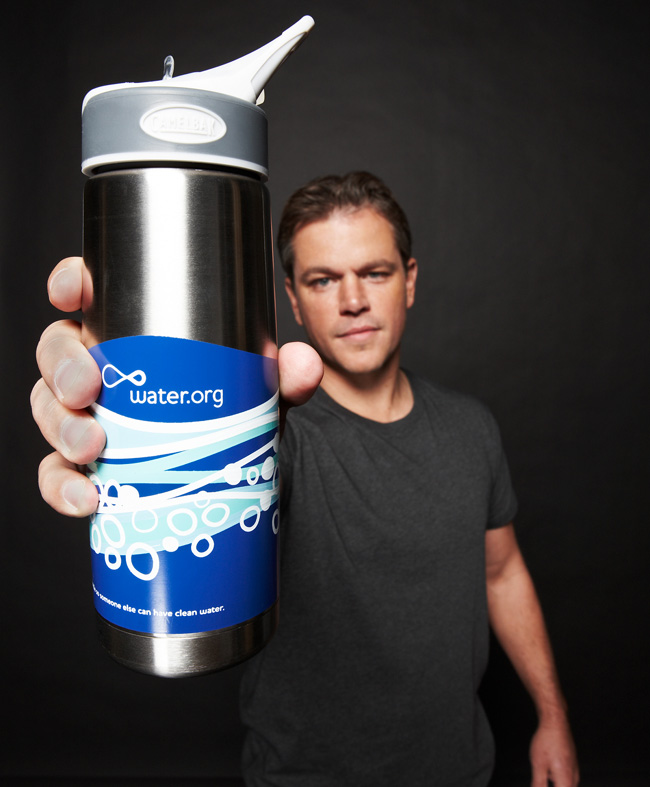 The limited-edition CamelBak and Water.org bottle from Matt Damon